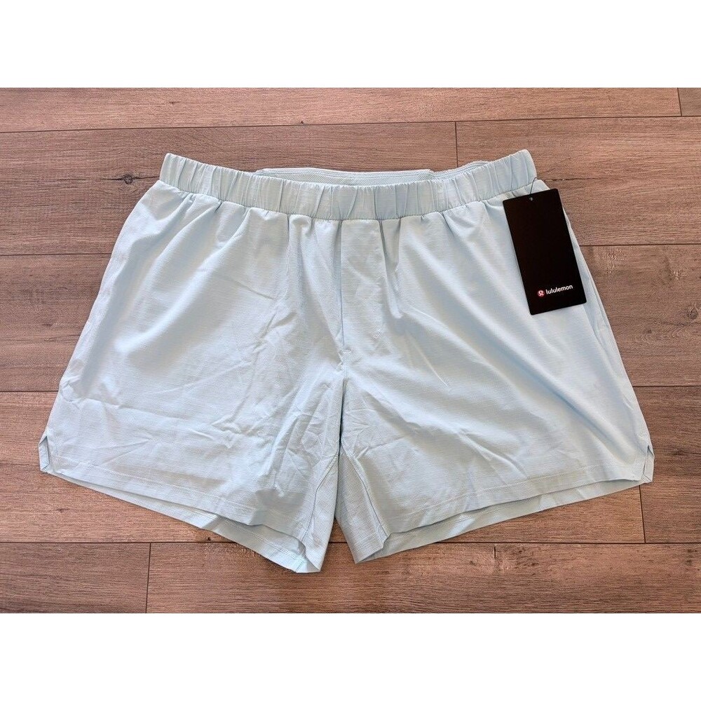 Lululemon Athletica Mile Maker Mens XL Ripstop Lined Short 6" Monaco Blue